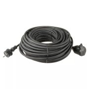 Predlžovací kábel gumový – spojka, 30m, 3× 1,5mm2 čierny
