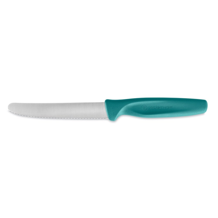 Nôž univerzálny vrúbkovaný 10 cm, modrozelený, Wusthof Create