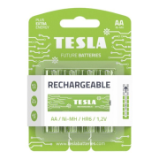 Batéria AA RECHARGEABLE, 1,2V (2450mAh)  4 ks, Ni-MH (HR6, nabíjateľné), TESLA