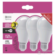 LED žiarovka Classic A60 13,2W E27 neutrálna biela ZQ5161.3, 3 ks/bal