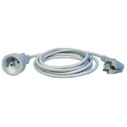 Predlžovací kábel 5 m / 1 zásuvka / biely / PVC / 1 mm2