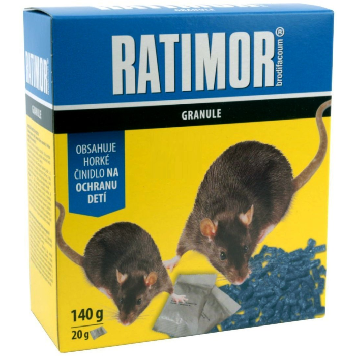Ratimor plus granule brodifacoum 140 g balenie, 7x20 g v balení