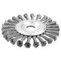 Kefa radiálna, vrkočová, 125 mm, 22.2 mm, TOLSEN - INDUSTRIAL