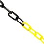 Reťaz plastová 6 mm - 24x39 mm - žlto-čierna (predaj na metre)