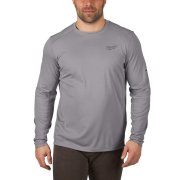 Ľahké univerzálne tričko s dlhým rukávom WORKSKIN™ - šedé - M, Milwaukee