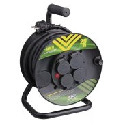Kábel predlžovací 1,5 mm² PVC na bubne - 4 zásuvky; 25 m; guma; P084251