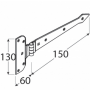 ZAB 150 Dekoračný vratový Záves 150 x 2,5 mm