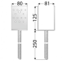 PSS 80 Pätka stĺpiku 80 x 250 x 4 mm