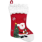 Dekorácia MagicHome Vianoce, Ponožka so santom, červená, 41 cm