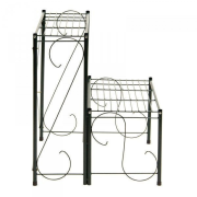 Schody na kvety, 2 police 60 x 60,5 x 75,5 cm, tmavozelené, ccc
