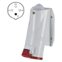Zásuvka 4P 16A/400V, IP44, nástenná, A6210
