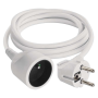 Kábel predlžovací 1,0 mm² - 1 zásuvka; 1,5 m; PVC; biely P0111
