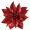 Kvet GlitterPoinsettia, so štipcom, červený, 9x8 cm