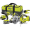 AKU SADA 4 dielna kombo - RYOBI R18CK4A-252S; 18V ONE+