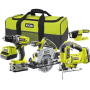 AKU SADA 4 dielna kombo - RYOBI R18CK4A-252S; 18V ONE+