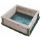 Pieskovisko drevené, guemená plachta 95 x 95 x 15 cm - LEQ SANBOX