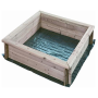 Pieskovisko drevené, guemená plachta 95 x 95 x 15 cm - LEQ SANBOX