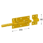 W0 200 Zástrč s guľatým jazdcom 200 x 80 mm
