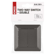 Vypínač č.6+6 (5b) IP20 anthracite, A6100.8