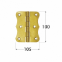 Z 100 Záves stavebný ozdobný 100 x 105 x 2,0 mm