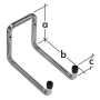 H2U 80 Hák dvojitý U 120 x 80 x 50 mm