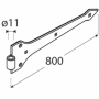 ZAP 800 Dekoračné pásové Závesy 800 x 4 mm