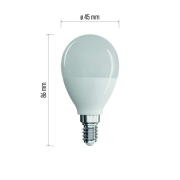 LED žiarovka Classic Globe 8 W E14 teplá biela ZQ1230