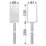 PSS 60 Pätka stĺpiku 60x250x4 mm
