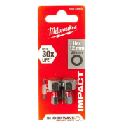Skrutkovací bit ShW Hex 12 x 25 mm, 2 ks, Milwaukee