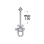 MHD 120 Uchytenie hojdačky typ D M12 x 120 mm