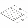 PP6 - Doštička perforovaná 160 x 60 x 2,0 mm