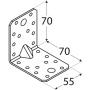 KP4 - Uholník s prelisom 70 x 70 x 55 x 2,5 mm