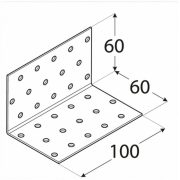 KM6 - Uholník montážny 60 x 60 x 100 x 2,0 mm