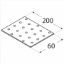 PP7 - Doštička perforovaná 200 x 60 x 2,0 mm