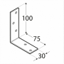 KB1 - Uholník trámový 100 x 75 x 30 x 3,0 mm