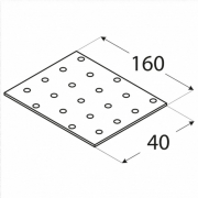 PP4 - Doštička perforovaná 160 x 40 x 2,0 mm