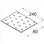 PP10 - Doštička perforovaná 240 x 80 x 2,0 mm