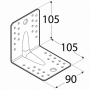 KP2 - Uholník s prelisom 105 x 105 x 90 x 2,5 mm