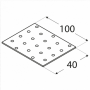 PP2 - Doštička perforovaná 100 x 40 x 2,0 mm