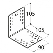 KL5 - Uholník spojovací 105 x 105 x 90 x 2,5 mm