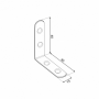 FKW 40 Spojka 40 x 40 x 13 x 2,0 mm, 4 ks/sáčok