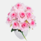 Kytica ruža x12 PINK; 42 cm
