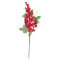 Vetvička MagicHome Vianoce, s bobuľkami, červená, 31 cm
