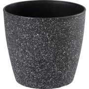 Kvetináč Strend Pro Stone, 23x20,5 cm, čierny, efekt kameňa