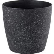 Kvetináč Strend Pro Stone, 28x26 cm, čierny, efekt kameňa